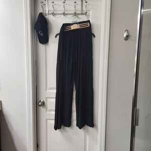 Black Wide-Leg Boho Pants UMGEE USA